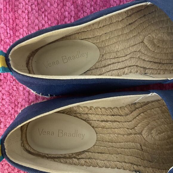 Vera Bradley Embellished Pineapple Espadrilles Navy Blue Size 8 - Picture 6 of 10